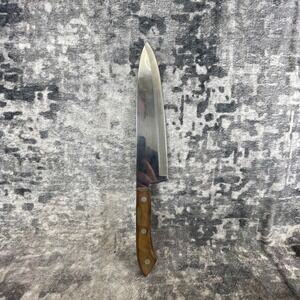 Vtg Amway Marblehead 9"Chef Knife USA Wood Handle Kitchen Cutlery  High Quality